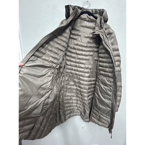 HEATKEEP Packable Down Puffer Jacket Womens XXL 2XL Taupe Tan Full Zip Coat - Picture 4 of 12